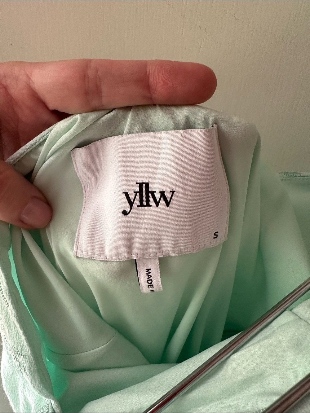 One-Shoulder Mint Green Evening Gown - Picture 2 of 6